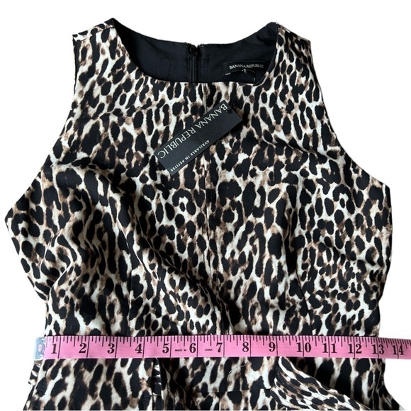NWT Banana Republic Women’s Leopard Print Crop Wide Leg Sleeveless Jumpsuit, 2 - Picture 10 of 13